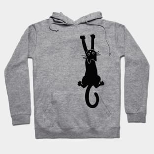 Black Cat Hanging on shoulder Hoodie